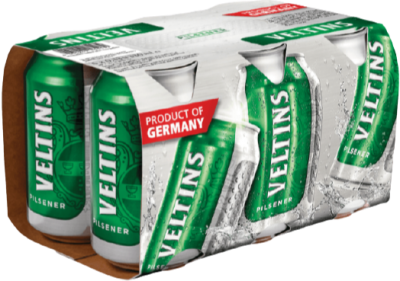 Veltins sixpack met blikjes van 33cl